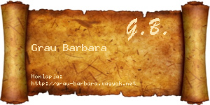 Grau Barbara névjegykártya
